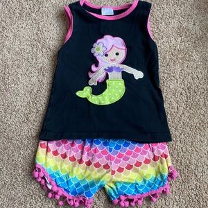 Mermaid shorts set